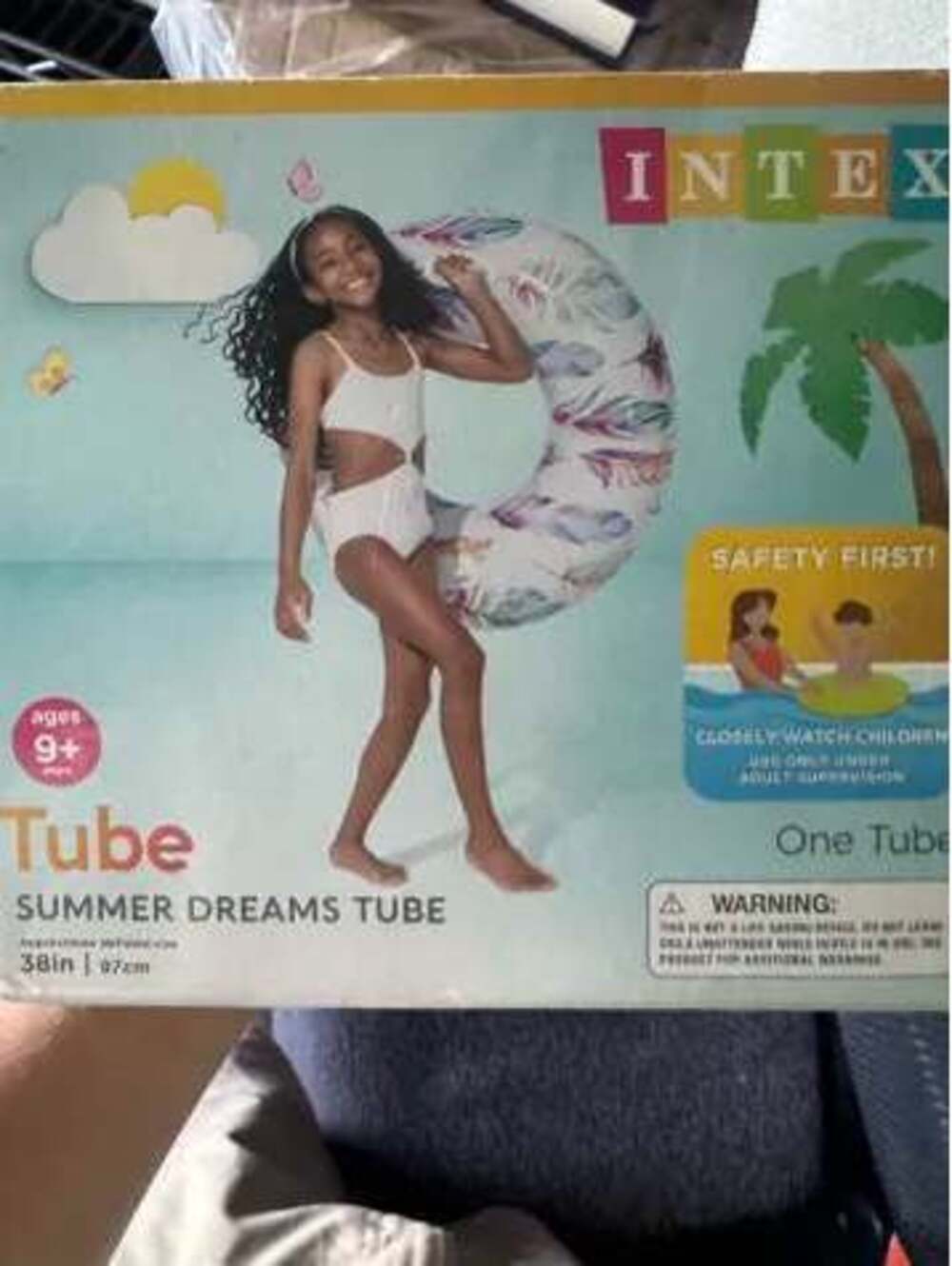 Intex Summer Dreams Inflatable Swim Tube with Handles, 38 inch